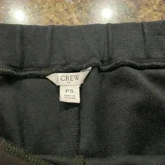 JCrew Petite Small Elastic Waist Pintuck Cropped Pant Black In Seam 24 inches - Picture 6 of 6